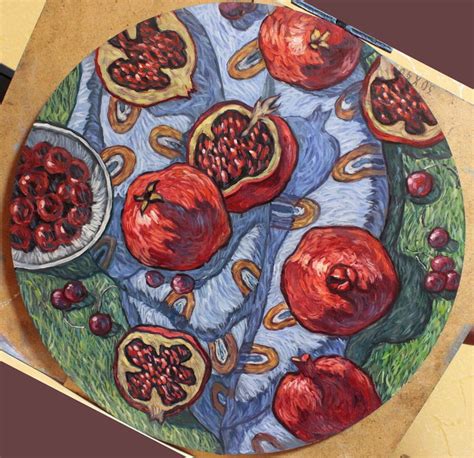 Pomegranates My Oil Painting On Hardboard 9GAG