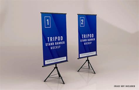 Premium Psd Standing Tripod Banner Mockup For Advertising