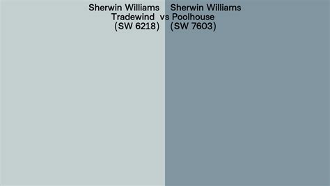 Sherwin Williams Tradewind Vs Poolhouse Side By Side Comparison