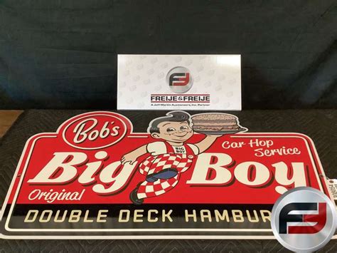 Bobs Big Boy Sign One Sided 29 X 47 Freije And Freije Auctioneers