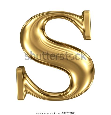 Golden Letter S Lowercase High Quality Stock Illustration 139259183