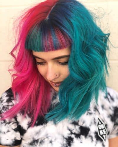 23 Brilliant Split Hair Color Ideas Thatll Make You Dye Your Hair