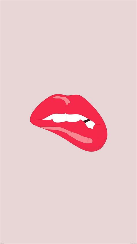 Minimal Red Biting Lips Best Htc One Iphone Lips Lip Iphone