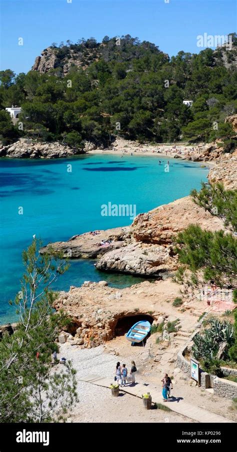 Cala Salada Small Bay In The North Of The Balearic Island Of Ibiza