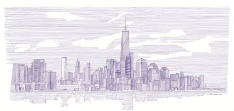 Autistic artist stephen wiltshire draws spellbinding 18ft picture of new york from memory. NEW YORK SKYLINE - nyc, Manhattan, City, Freedom Tower ...