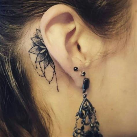 So Beautiful And Simple Behind Ear Tattoo Tattoo Ideas Pinterest