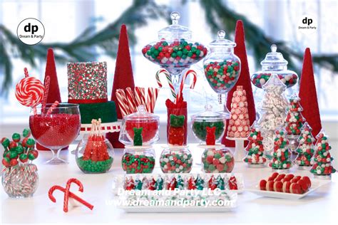 Holiday Candy Buffet Christmas Candy Bar Sweets Table Festive Candy