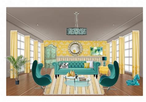 Yellow And Turquoise Living Room Home Sweet Home Pinterest