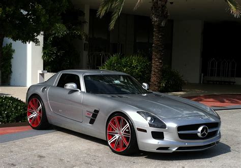 Exotic Cars On The Streets Of Miami Silver Gray Mercedes Benz Sls With