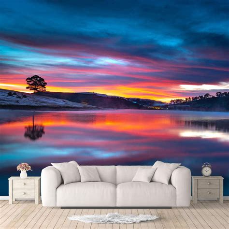 Idea4wall 6pcs Natural Landscape Peel And Stick Wallpaper Removable Wall Murals Large Wall