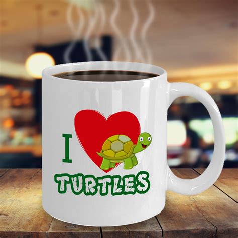 I Love Turtles Mug Ts Funny Gag T Coffee Mug Tea Cup White 11 Oz