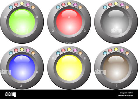 Shiny Web Buttons Stock Photo Alamy