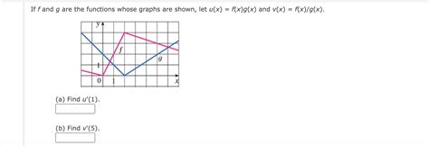 [solved] If F And G Are The Functions Whose Graphs Are Shown Let U X Course Hero