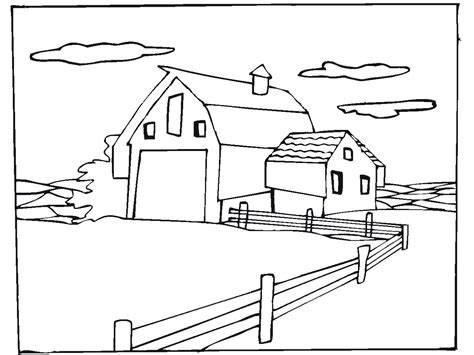 Farm Building Coloring Pages