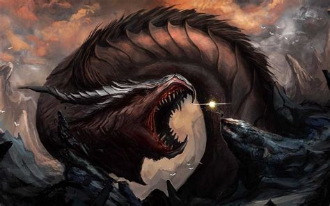 Fantasy Art Dragon Battle Creature Artwork Wallpapers Hd Desktop