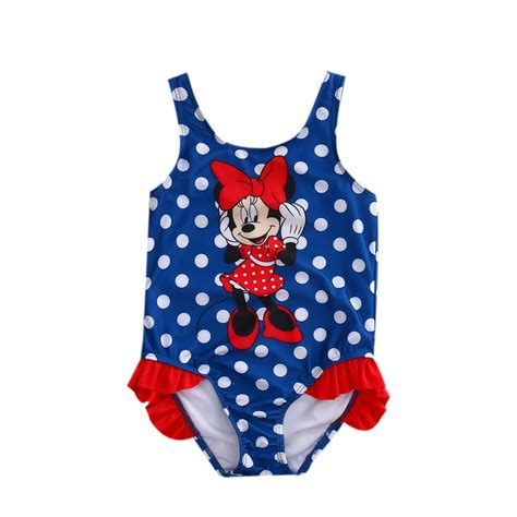 2017 Kids Costume Swimsuit Polka Dot Bathing One Piece Suits Girls