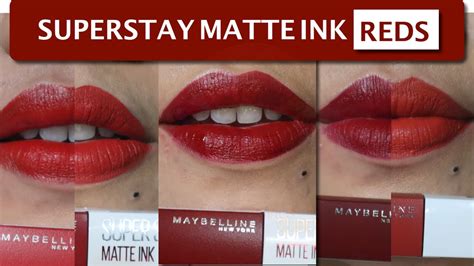 Maybelline Superstay Matte Lipstick Red Shades