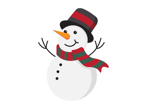 Snowman Christmas Vector Illustration Graphic By Printablesplazza