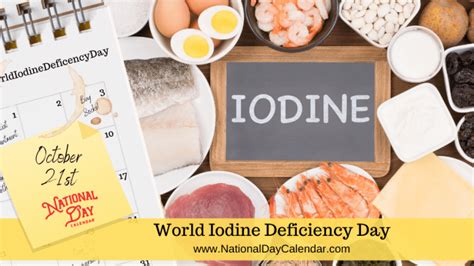 World Iodine Deficiency Day October 21 National Day Calendar