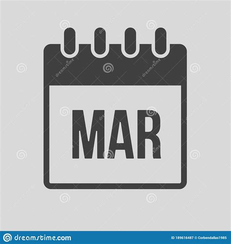 Vector Icon Day Calendar Spring Month March Stock Vector