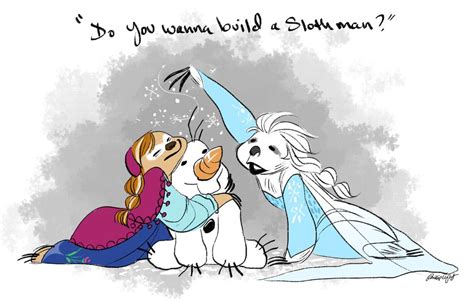 Sloth Elsa And Anna Frozen Fan Art Popsugar Love And Sex Photo 6