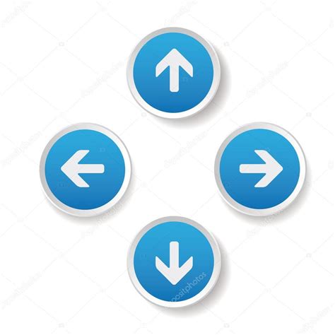 Left Right Up Down Arrows Buttons — Stock Vector © Grounder 91414398