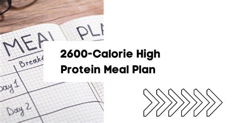 2600 Calorie Meal Plan Noahs Nutrition