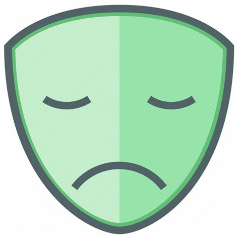 Mask, sad, emoji, emoticon, emotion, expression, face icon - Download gambar png