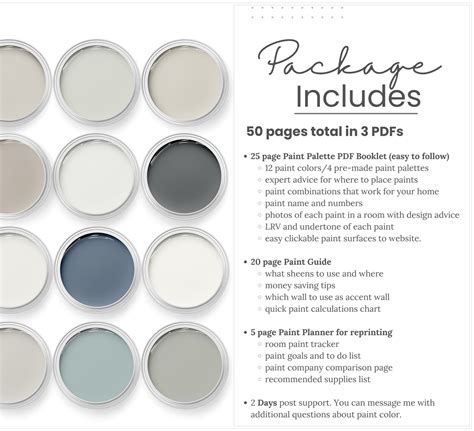 Behr Modern Farmhouse Color Palette Paint Colors Includes Etsy