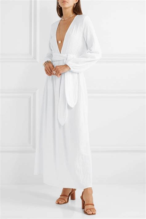 Mara Hoffman Net Sustain Luna Belted Crinkled Organic Cotton Gauze Maxi Dress We Select Dresses