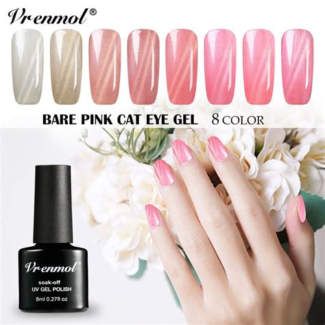 Vrenmol D Cat S Eyes Gel Lacquer Lasting Nude Pink Magnetic Cat Eye