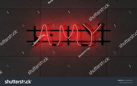 Amy Name Text Letter Neon Sign Stock Photo 1643534470 Shutterstock