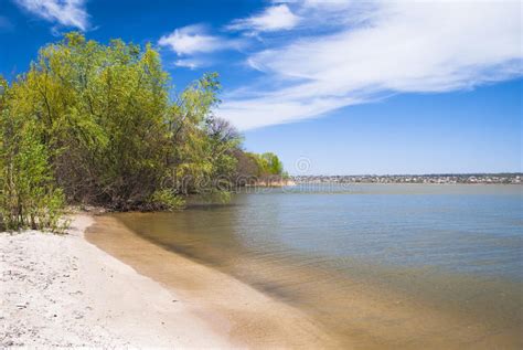 Beautiful Landscape Calm River Sandy Beaches Stock Photo Image Of