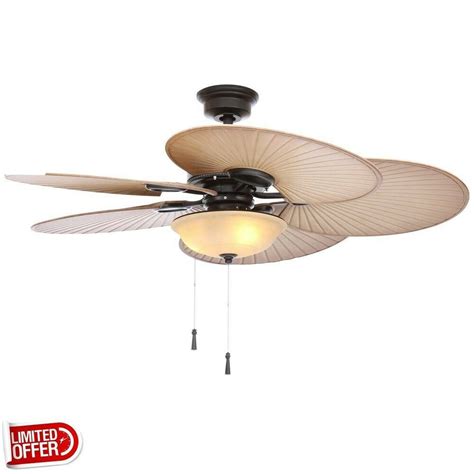 Ceiling fans with lights installat. SALE Hampton Bay Havana 48 inch Outdoor Natural Iron ...