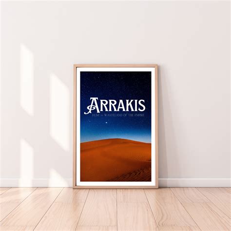 Dune Poster Original Fan Art Arrakis Desert Planet Spice Etsy