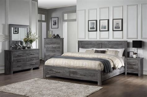 Vidalia Storage Rustic Grey Bedroom Set Kfrooms