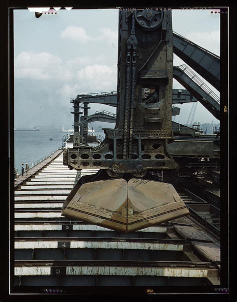 Pennsylvania Rr Ore Docks Unloading Iron Ore From A Lake Freighter
