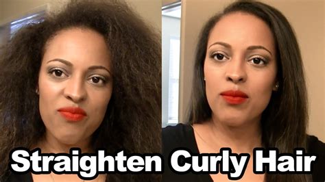 How to straighten hair naturally: How To Straighten Naturally Thick, Frizzy Curly Hair - YouTube