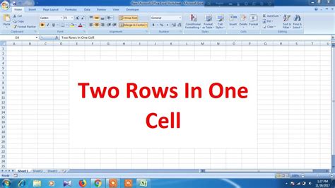 How To Add Two Rows In One Cell In Excel Youtube