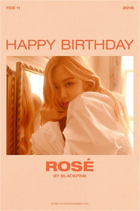 Park chae young (박채영) english name: BIRTHDAY POSTER FOR ROSÉ - BlackPinkbuzz