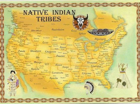 Native Indian Tribes Map Native American Ancestry Native American Map Nativity