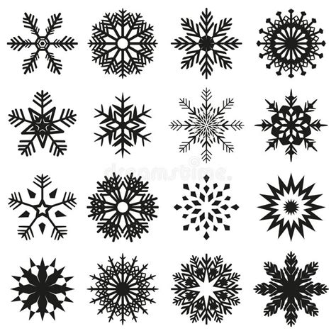 Ice Crystal Set Stock Vector Illustration Of Stars Winter 62101076