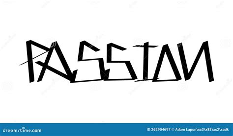 Passion Lettering Isolated On The White Background Stock Vector Illustration Of Word