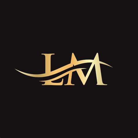 Lettre Initiale Liée Lm Logo Design Lettre Moderne Lm Logo Design