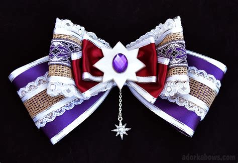 Ooak Sailor Moon Themed Hair Bow Based On Sailor Saturn With Hand