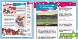 Rugby World Cup Reading Comprehension Pack Reading Comprehension My Xxx Hot Girl