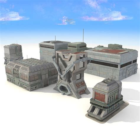 3d Sci Fi Futuristic City Model