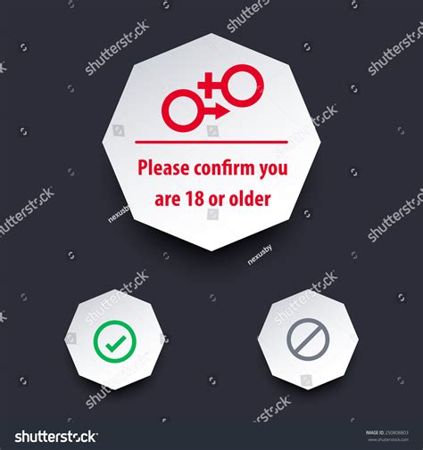 Adult Content Confirmation Interface Vector Illustration Stock Vector Royalty Free 250808803