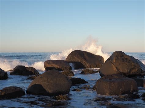 fotos gratis playa paisaje mar costa naturaleza arena rock oceano horizonte amanecer