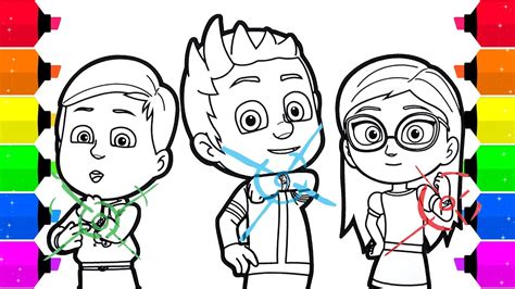 Our videos for kids, how to draw series, will teach you, your kids and all beginners how to draw different pictures from animals to food. PJ Masks Coloring Pages for Kids | Drawing Connor Amaya ...